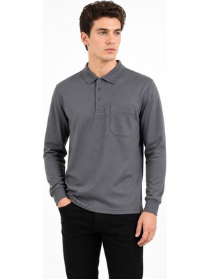 Dynamo Erkek Mevsimlik Polo Yaka Cepli Sweatshirt BGL-ST05366