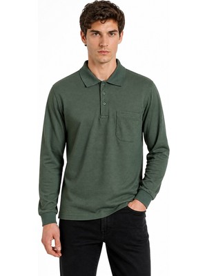 Dynamo Erkek Mevsimlik Polo Yaka Cepli Sweatshirt BGL-ST05366