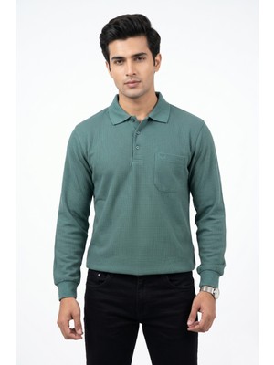 Dynamo Erkek Mevsimlik Polo Yaka Cepli Sweatshirt BGL-ST05366