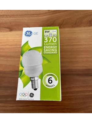 General Electric 10’lu Tasarruflu Lamba 8W=35W 370 Lm E14 Duy 2700K Günışığı