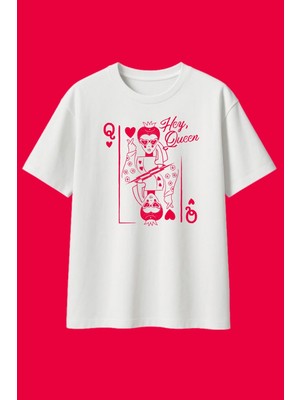 BarsDepo Anneler Günü (Hey Queen) Baskılı Oversize Tişört