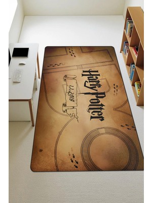 Dolce Mariee Modern Desenli Dijital Baskı Kaymaz Taban Çocuk ve Genç Odası Halısı H0766