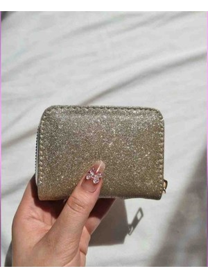 ByLiora Gold Küçük Simli Cüzdan