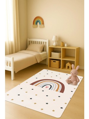 NEWORA Modern Desenli Dijital Baskı Kaymaz Taban Çocuk ve Genç Odası Halısı H0754