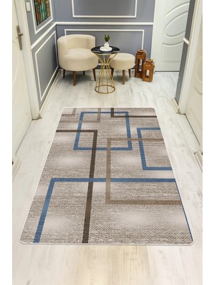 Dolce Mariee Modern Desenli Dijital Baskı Kaymaz Taban Halı H0948