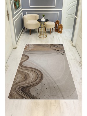 NEWORA Modern Desenli Dijital Baskı Kaymaz Taban Halı H0924