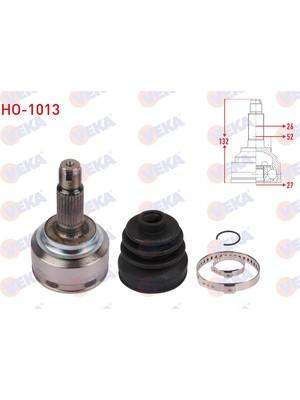 Otoco Honda Civic Ix 1.6ı 5 A-T 2012-2016 Aks Kafasi Sag On Dis Uzunluk 132MM