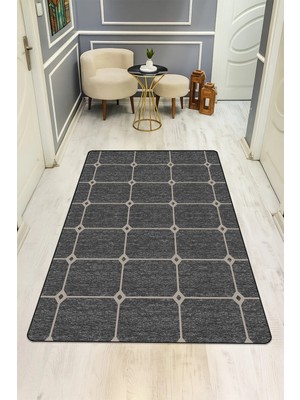NEWORA Modern Desenli Dijital Baskı Kaymaz Taban Halı H0897