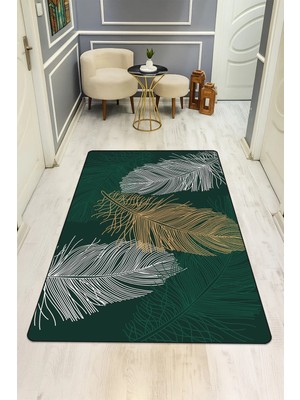 NEWORA Modern Desenli Dijital Baskı Kaymaz Taban Halı H0898