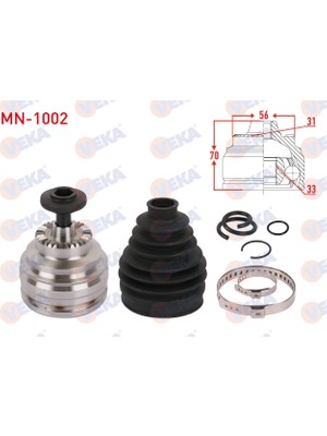 Otoco Mini Cooper (F55) 1.5 - 1.5 D A-T 2013 Aks Kafasi Sol-Sag On Dis Uzunluk 70MM