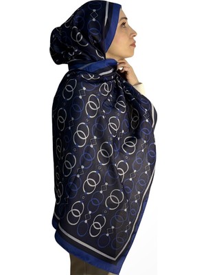 Lunara Scarf Lunara Zincir-Halka Desen Pamuk Şal