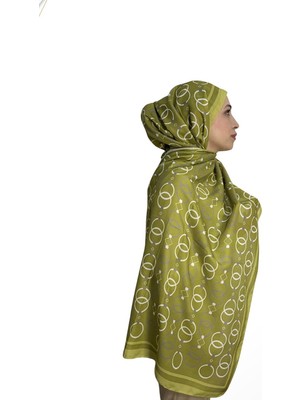 Lunara Scarf Lunara Zincir-Halka Desen Pamuk Şal