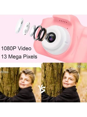 Ttt Mini Kamera Fotoğraf Makinesi Pembe