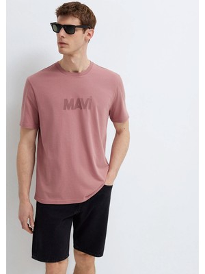 Mavi Mavi Logo Baskılı Pembe Tişört 0612896-70948