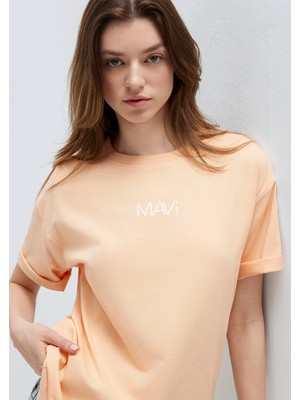 Mavi Mavi Logo Baskılı Turuncu Tişört 1613884-71220