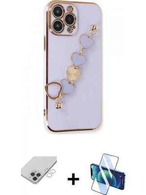 Pileli Store Pilelistore™ iPhone 14 Pro Max Kılıf Nova Işık Prime - Siyah 3D Antistatik Cam Ekran Koruyucu + Band Metal Kamera Lens - Gs