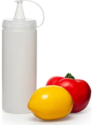 Hereveoyuncak Şeffaf Sos Şişesi - 1000ML Dev Boyy