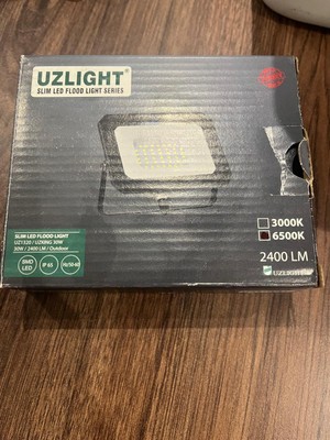 Uzlight 30W LED Projektör Slim(Ince) Kasa Dış Mekan Su Geçirmez Beyaz Işık