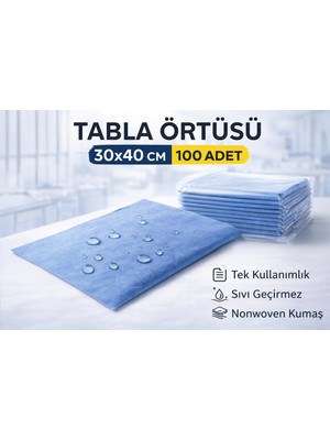 Renas Store Tabla Örtüsü 30X40 cm 100 Adet Tek Kullanımlık Sıvı Geçirmez Nonwoven Örtü