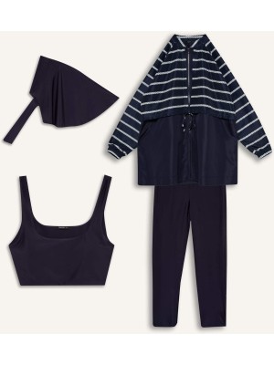 DeFacto Regular Fıt Çiçekli 5li Burkini MAYO G7443AX26HS