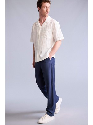 DeFacto Beli Bağcıklı Baggy Fit Pantolon H0412AX26SM