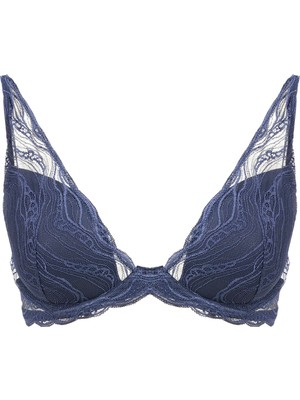 Calvin Klein Lacivert Kadın 000QF8121E Ck Women Balenli Sütyen