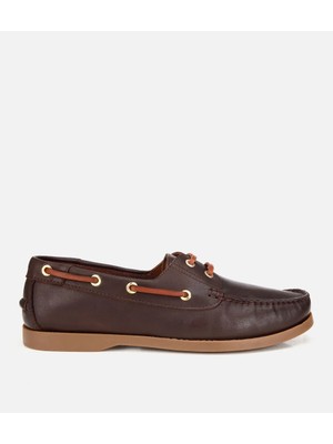Hotiç 02AYH319730A480 ERKEK Deri Kahverengi Bağcık Detaylı Günlük Loafer