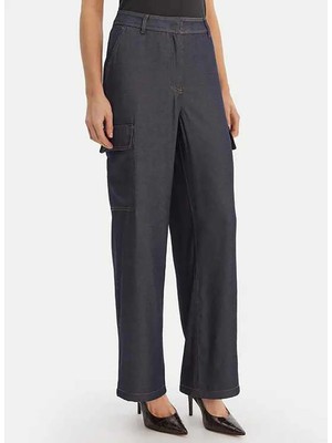 Guess Mavi Kadın Relaxed Taşlamalı Pantolon W6RB65WL842-FB6C
