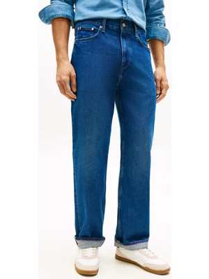 Tommy Hilfiger Lacivert  Erkek Denim Pantolon MW0MW423281BN_RELAXED Straıght Rıve
