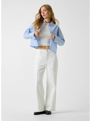 Guess Jeans Beyaz Kadın Denim Pantolon W6RA1HD6521-GJWI