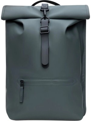 Rains Gri Erkek Sırt Çantası Rolltop Rucksack W3