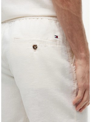 Tommy Hilfiger Ekru Erkek Şort MW0MW44353Z00_DOVER 8 Po Sorona Lın