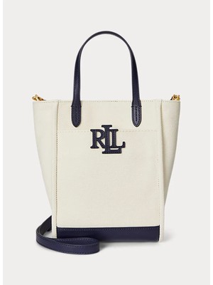 Lauren Ralph Lauren Krem - Siyah Kadın El Çantası 431982235002