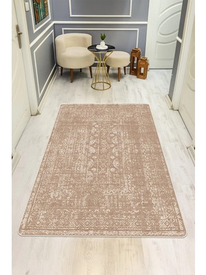 NEWORA Vintage Desenli Dijital Baskı Kaymaz Taban Halı H0885