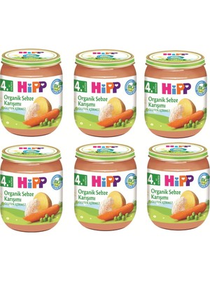 HiPP Organik Sebze Karişimi Kavanoz 125 gr 6 Adet 4. Ay Bebekler İçin Sağlıklı Seçenek