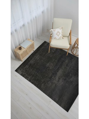 Sultan Halı Dream Color Antrasit Yumuşak Yüzeyli Kaymaz Makinede Yıkanabilir Halı