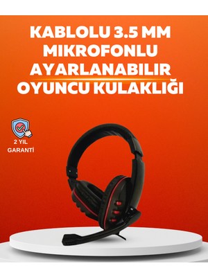 tp Stereo Kırmızıkulaklığı Yumuşak Pedli Mikrofonlu - Lisinya