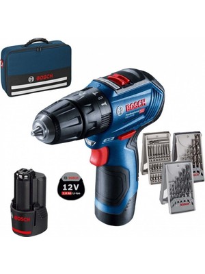 Bosch Gsb 12V-30 Akülü Darbeli Vidalama + 39 Parça Seti