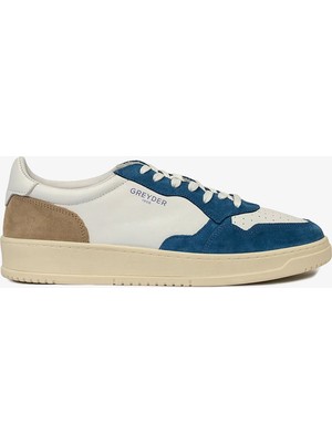 Greyder Erkek Saks Beyaz Hakiki Deri Sneaker Ayakkabı 4Y1SA62609