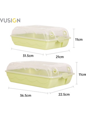 Vusign Açılır Kapaklı Yeşil Ayakkabı Kutusu Ayakkabı Organizer 31.5X21X11 cm