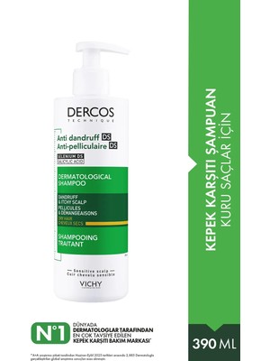 Vichy Dercos Şampuan Kuru ve Kepekli 390 ml