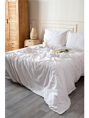 Koza Home Boho Sade Natural Krem % 100 Pamuk Nevresim Takımı Tek Kişilik 100 x 200 7037A