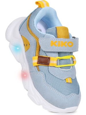 Kiko Kids  Denfor Cırtlı Işıklı Faylon Taban Erkek Bebek Spor Ayakkabı