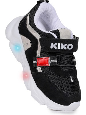 Kiko Kids  Denfor Cırtlı Işıklı Faylon Taban Erkek Bebek Spor Ayakkabı