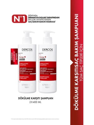 Dercos Energisant Şampuan 400 ml x 2