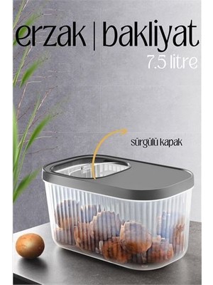 Die Grup Hsnet Multibox Erzak Bakliyat Kutusu Sürgülü Kapak 7.5 Litre