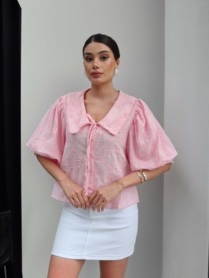 Esra Helvacı Fistolu Karpuz Kol Gömlek