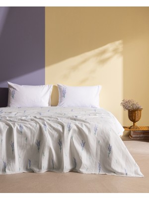 Madame Coco Jeunesse King Size %100 Pamuk Karde Baskılı Pike Takımı - Lila