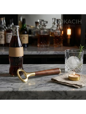 Okacih Akasya Saplı Premium Şişe Açacağı – Metal Gövde Ergonomik Içecek Açacağı