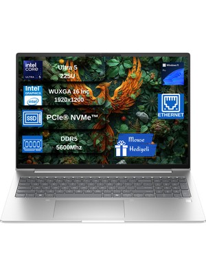 Hp Probook 4 G1I Aı Ultra 5 225U 32GB Ddr5 2tb SSD 16'' Wuxga (1920 x 1200) IPS 300NITS WIN11PRO Taşınabilir Bilgisayar WCW5W7EAPCB10